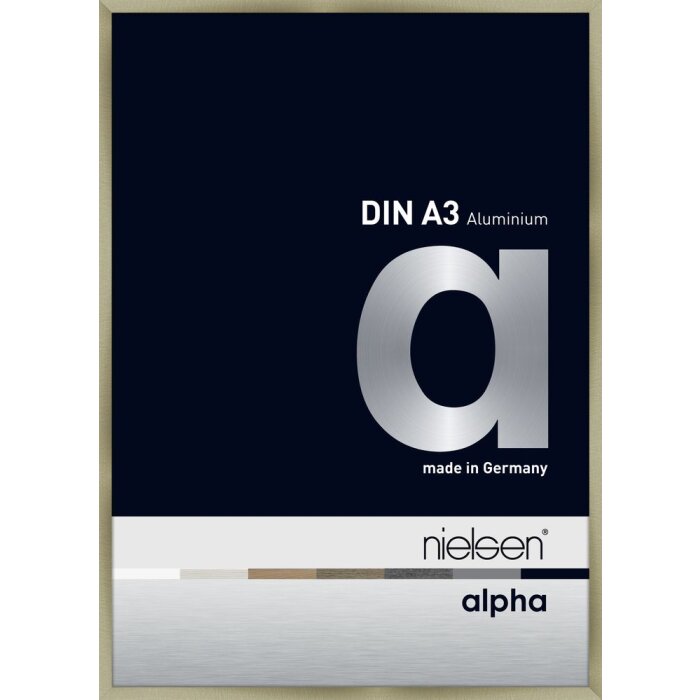 Marco de aluminio Nielsen Alpha 29,7x42 cm acero inoxidable cepillado