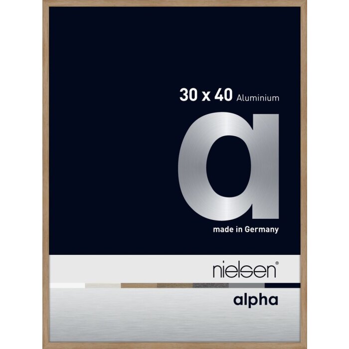 Marco de aluminio Nielsen Alpha 30x40 cm roble