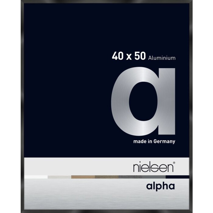 Marco de aluminio Nielsen Alpha 40x50 cm anodizado negro brillante