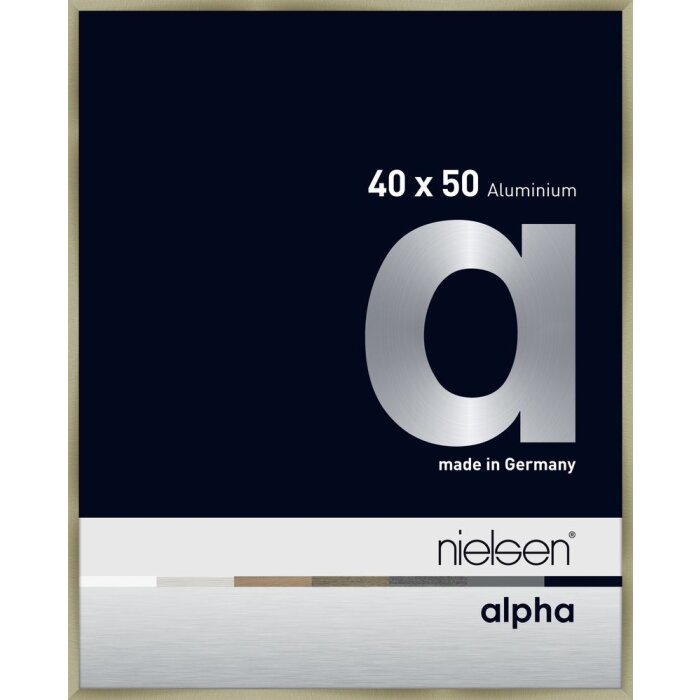 Marco de aluminio Nielsen Alpha 40x50 cm acero inoxidable cepillado
