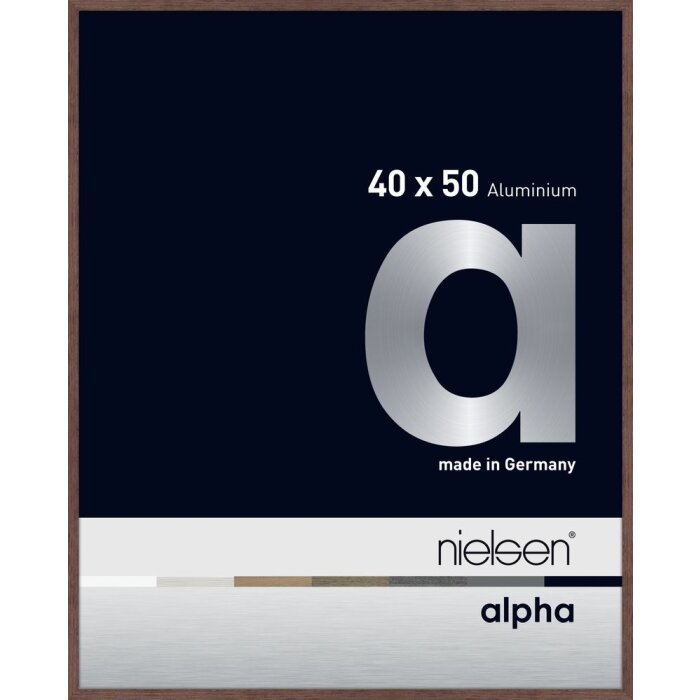 Nielsen marco de aluminio Alpha 40x50 cm wengé luz