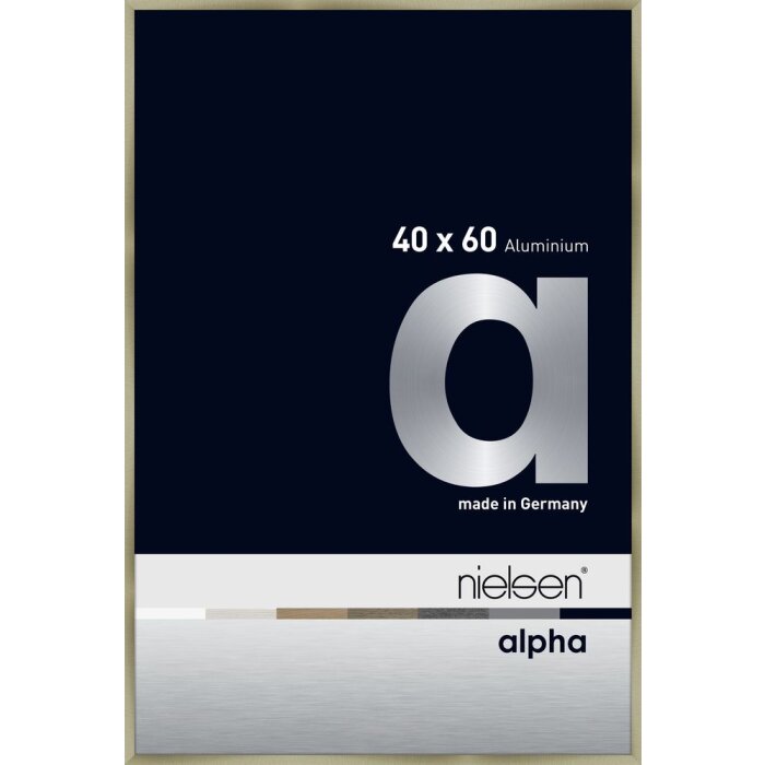 Marco de aluminio Nielsen Alpha 40x60 cm acero inoxidable cepillado