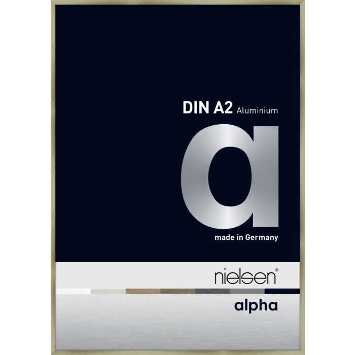 Marco de aluminio Nielsen Alpha 42x59,4 cm acero inoxidable cepillado