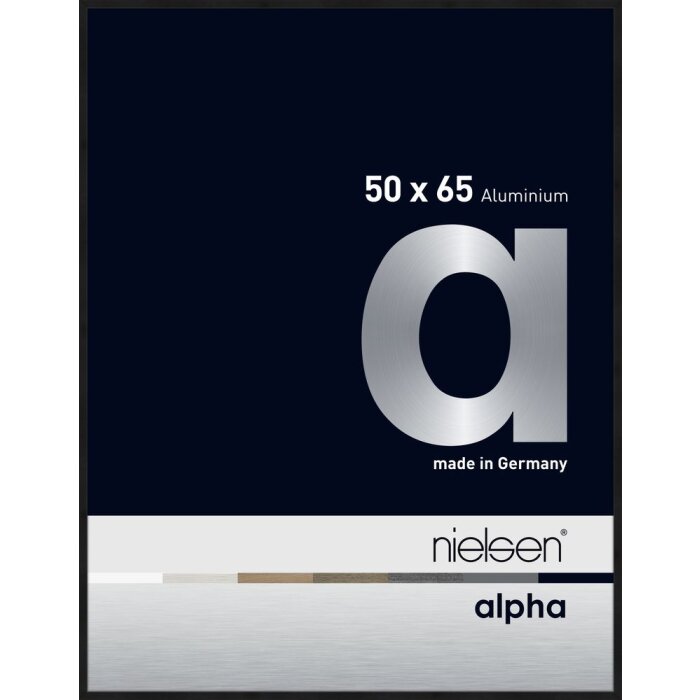 Nielsen Marco de aluminio Alpha 50x65 cm anodizado negro mate