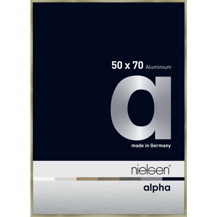 Marco de aluminio Nielsen Alpha 50x70 cm acero inoxidable cepillado