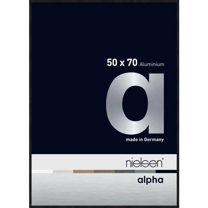 Nielsen Marco de aluminio Alpha 50x70 cm anodizado negro mate