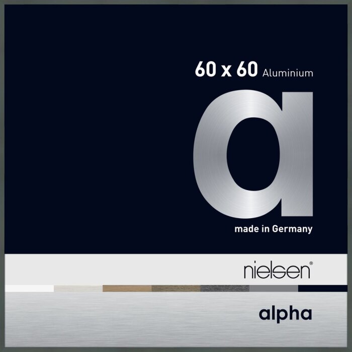 Marco de aluminio Nielsen Alpha 60x60 cm platino