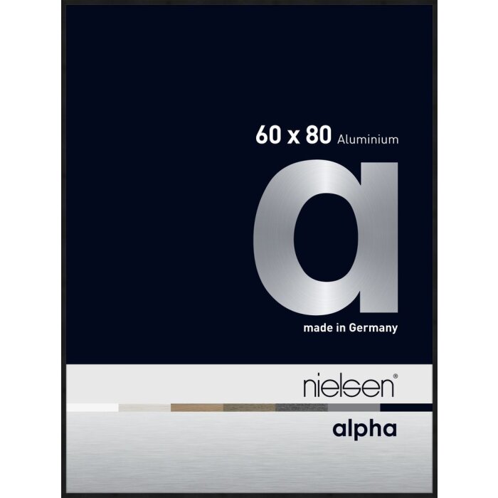 Nielsen Marco de aluminio Alpha 60x80 cm anodizado negro mate