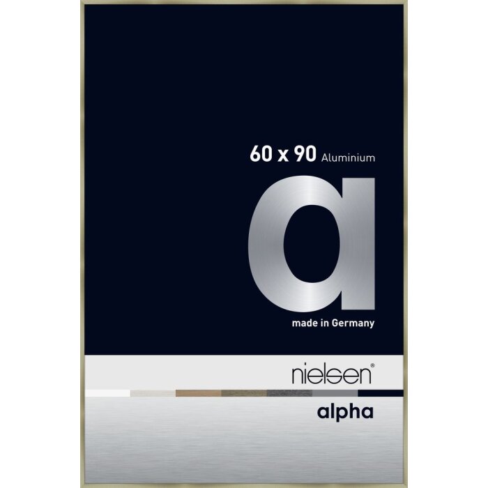 Marco de aluminio Nielsen Alpha 60x90 cm acero inoxidable cepillado