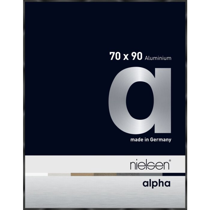 Nielsen Marco de aluminio Alpha 70x90 cm anodizado negro brillante