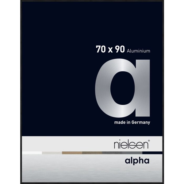 Marco de aluminio Nielsen Alpha 70x90 cm anodizado negro mate
