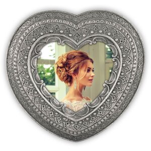 Marco Roche Corazón 8x8 cm plata