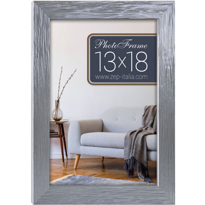 ZEP Marco de madera Lienz 15x20 cm plata