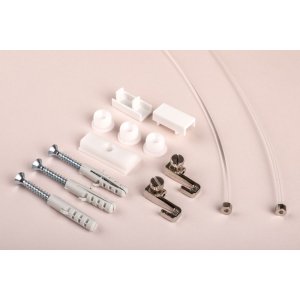 Juego de barandillas de aluminio para galerías, 1 m, blanco