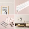 Juego de barandillas de aluminio para galerías, 1 m, blanco