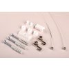 Juego de barandillas de aluminio para galerías, 1 m, blanco