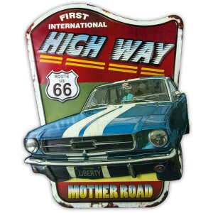 Cartel de hojalata ROAD RUNNER 64x73,5x3,5 cm