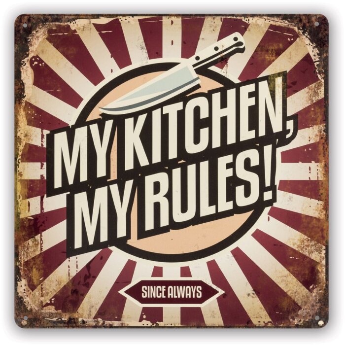 ZEP Cartel de hojalata MI COCINA 30x30x0,6 cm