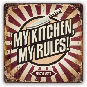 ZEP Cartel de hojalata MI COCINA 30x30x0,6 cm
