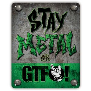 Cartel de hojalata STAY 30x40x0,3 cm