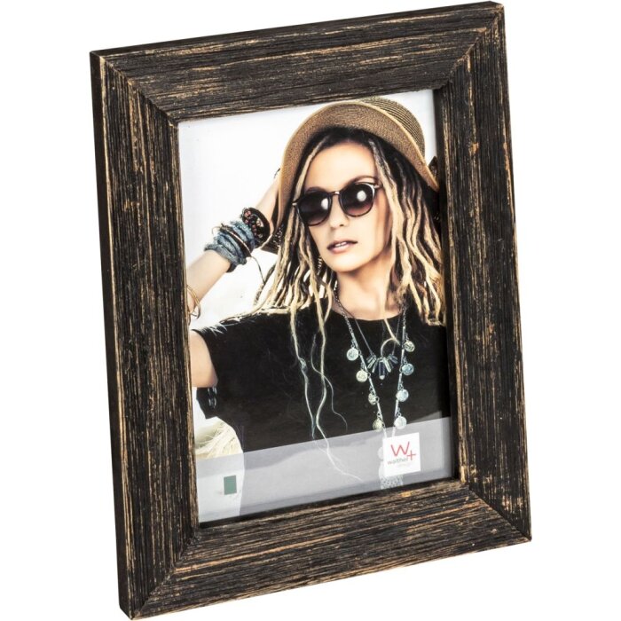 Marco de fotos de madera Lou 15x20 cm negro