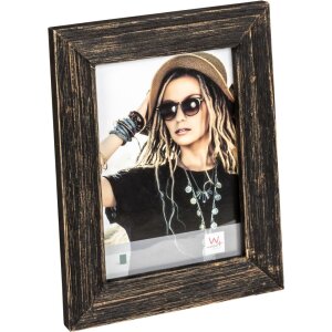 Marco de fotos de madera Lou 15x20 cm negro