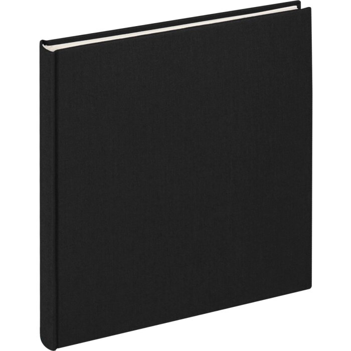 Walther Álbum de fotos de tela negro 26x25 cm 40 páginas blancas