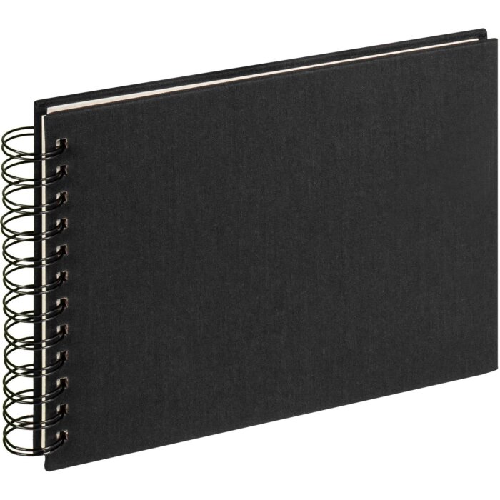 Álbum espiral Walther Tela negra 23x17 cm 40 páginas blancas