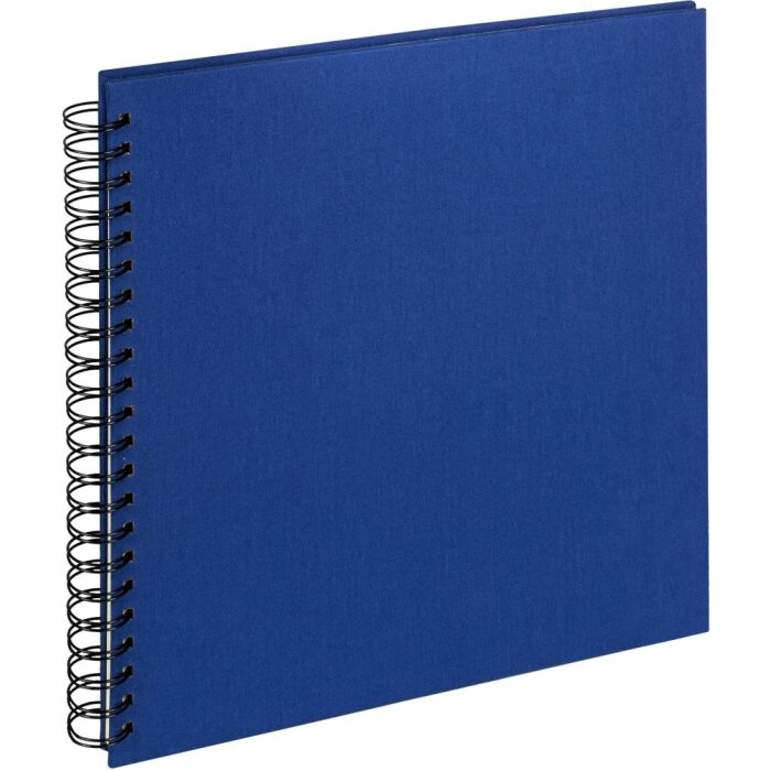 Álbum espiral tela azul 30x30 cm