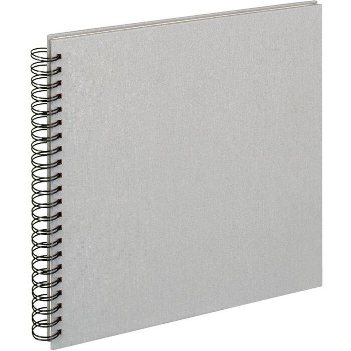 Walther Álbum espiral tela gris 30x30 cm 50 páginas blancas