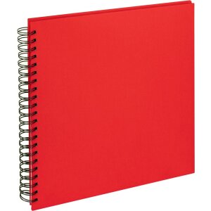 Álbum espiral tela roja 30x30 cm