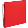 Álbum espiral tela roja 30x30 cm