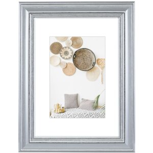 Marco de plástico Lobby 10x15 cm plata