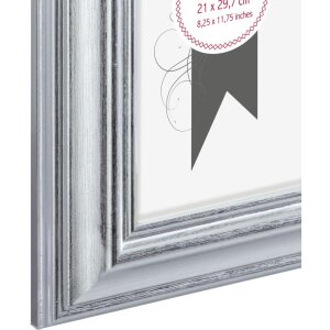 Marco de plástico Lobby 21x30 cm plata