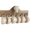 Perchero con tazas 48x9x17 cm Clayre & Eef 64537