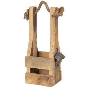 Botellero con abrebotellas 9x10x29 cm Clayre & Eef...
