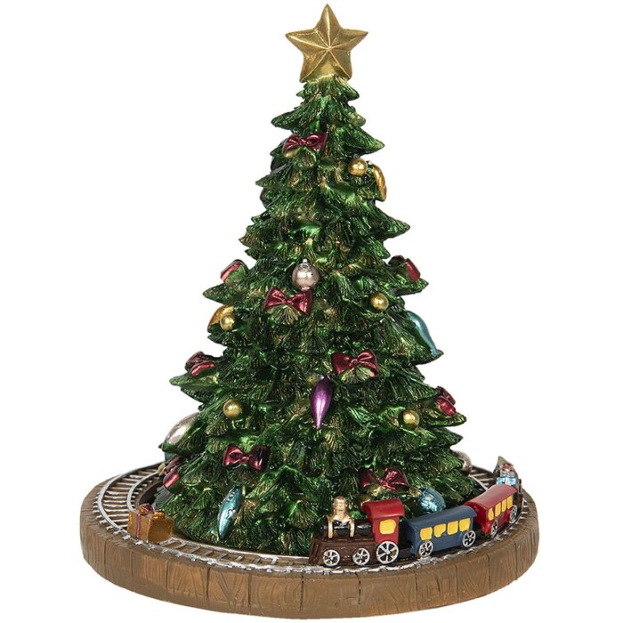 Caja de música árbol de Navidad Ø 15x18 cm Clayre & Eef 6PR2845