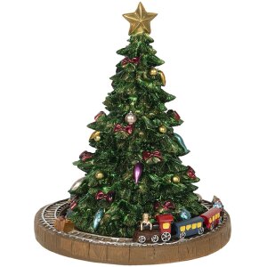 Caja de música árbol de Navidad Ø 15x18 cm Clayre & Eef 6PR2845