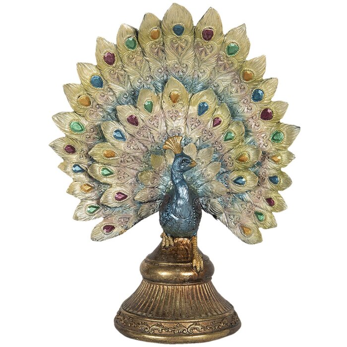 Decoración Pavo real 22x12x30 cm Clayre & Eef 6PR3013