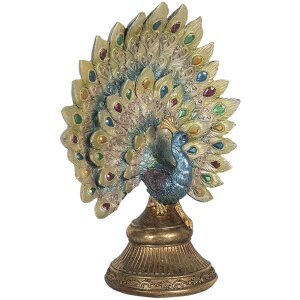 Decoración Pavo real 22x12x30 cm Clayre & Eef...