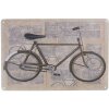 Clayre & Eef 6Y3499 Señal de Texto 30x20 cm Beige Metal Bicicleta Rectangular Decir
