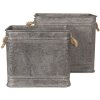 Decoración Cubo de hierro (2 piezas) 44x26x39 - 38x22x33 cm Clayre & Eef 6Y3737