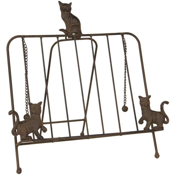Soporte para libros con gatos 38x25x38 cm Clayre & Eef 6Y3814