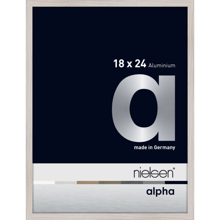 Nielsen Marco de aluminio Alpha TCSC 18x24 cm roble blanco