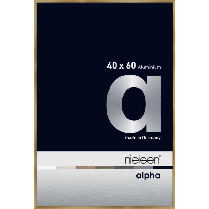 Marco de aluminio Nielsen Alpha TCSC 40x60 cm ámbar cepillado