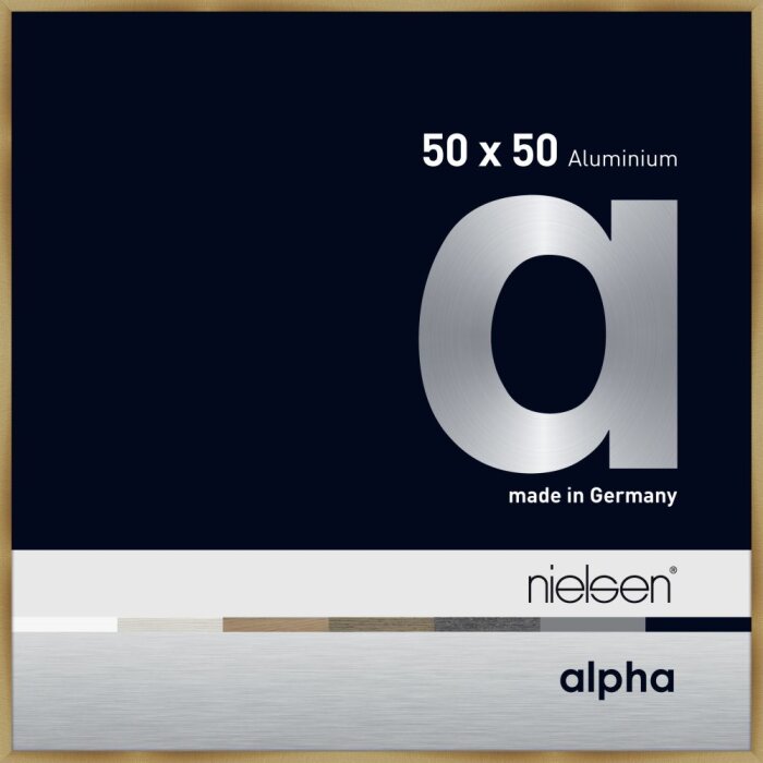 Nielsen Marco de aluminio Alpha TCSC 50x50 cm ámbar cepillado