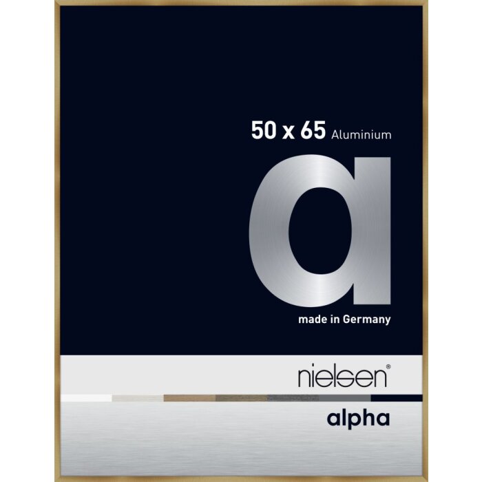 Marco de aluminio Nielsen Alpha TCSC 50x65 cm ámbar cepillado