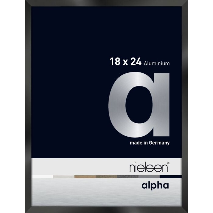 Marco de aluminio Nielsen Alpha TCSC 18x24 cm anodizado negro brillante