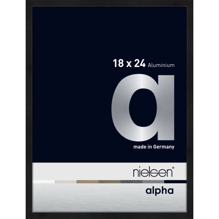 Nielsen Marco de aluminio Alpha TCSC 18x24 cm anodizado negro mate