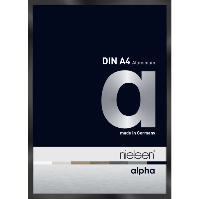 Nielsen Marco de aluminio Alpha TCSC 21x30 cm anodizado negro brillante
